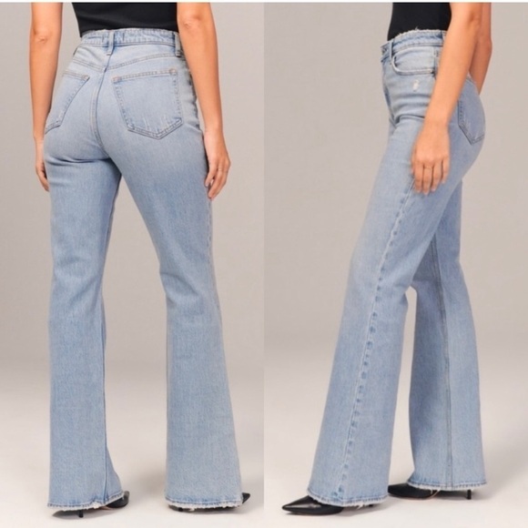 Abercrombie & Fitch Jeans Womens 33 16 S The Vintage Flare High Rise CL - Picture 2 of 10